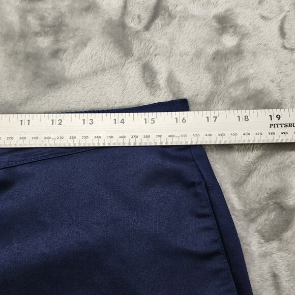 Vintage Alfred Dunner Pants Womens 14 PETITE Blue Pull On High Rise Tapered Leg - Picture 6 of 10